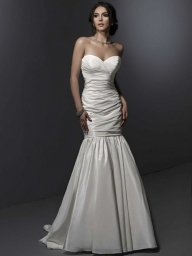 Sweetheart trumpet  mermaid taffeta bridesmaid dress